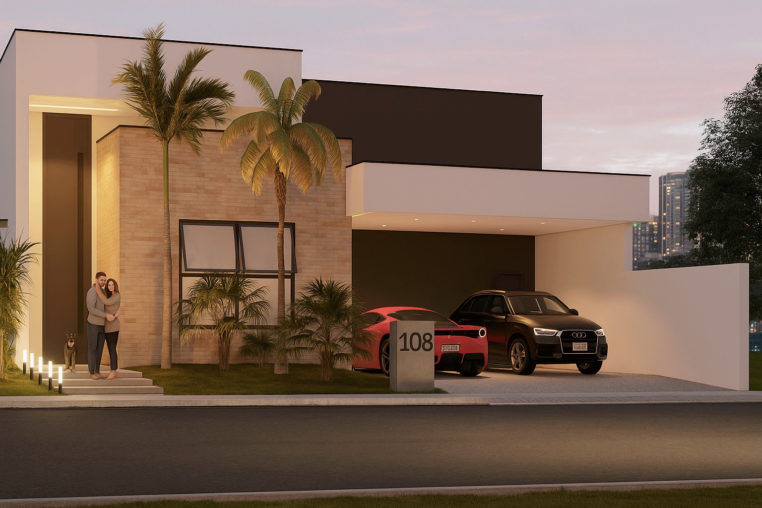 Projeto com paisagismo tropical